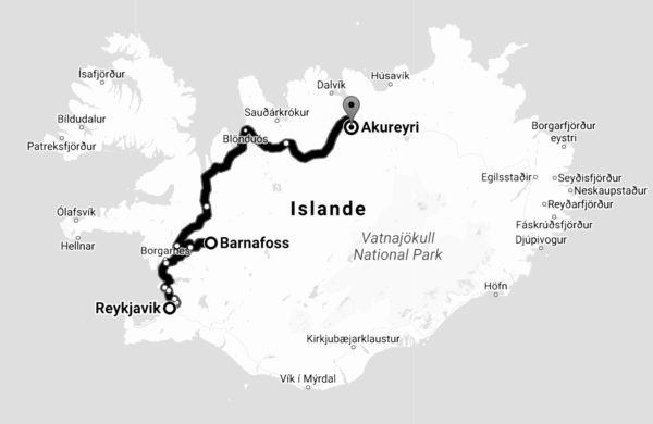 Itinéraire 8 jours Islande