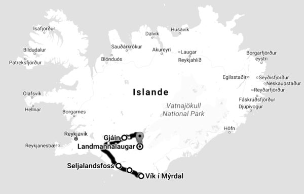 Itinéraire 8 jours Islande