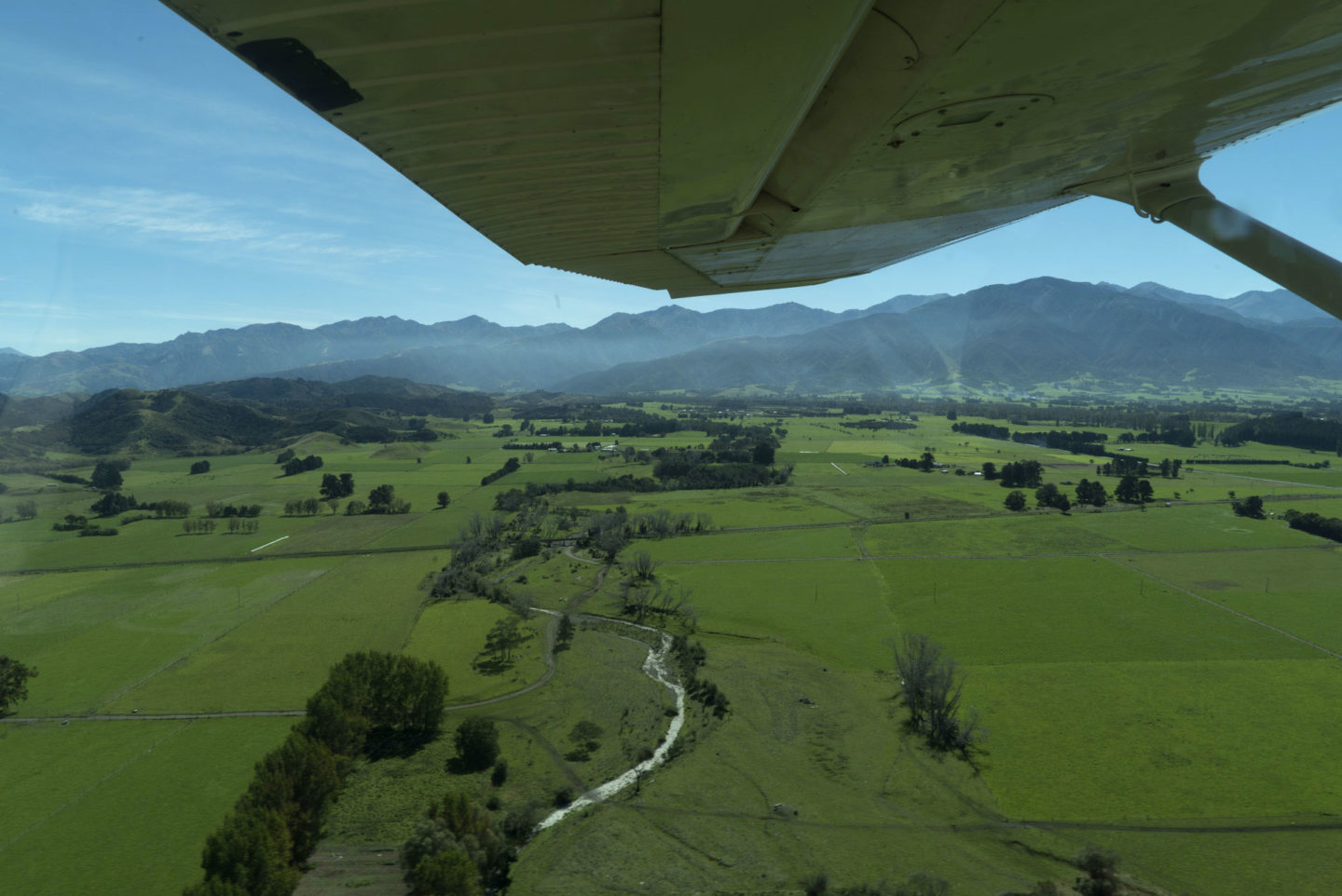 Vol au dessus de la péninsule de Kaikoura