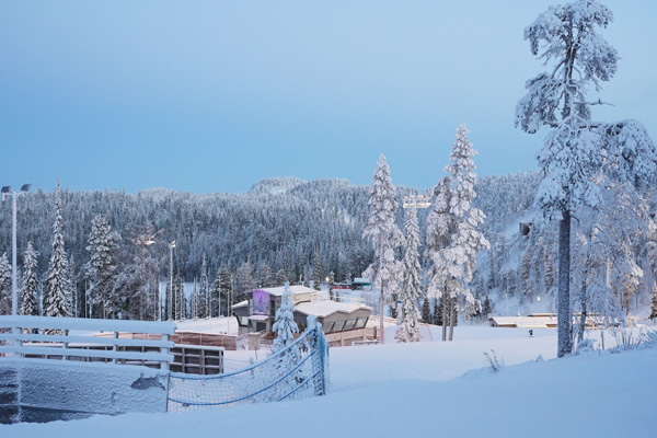 ruka station ski finlande vue