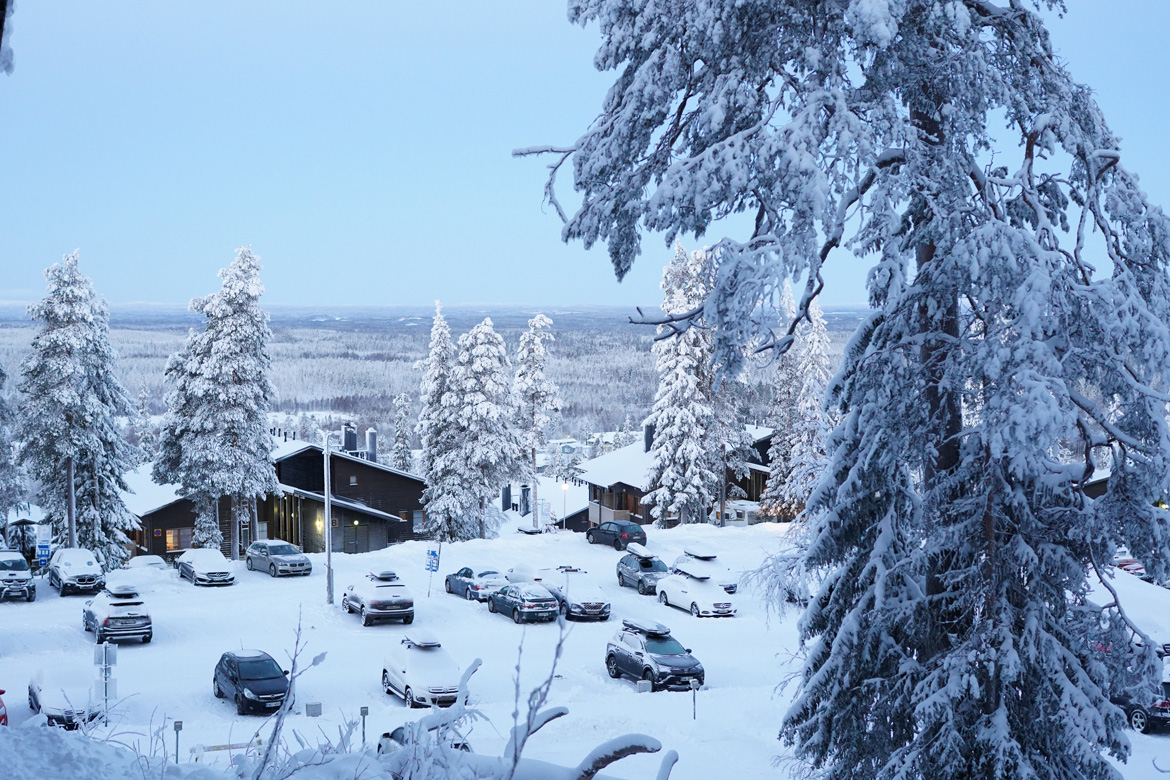 ruka station ski finlande vue