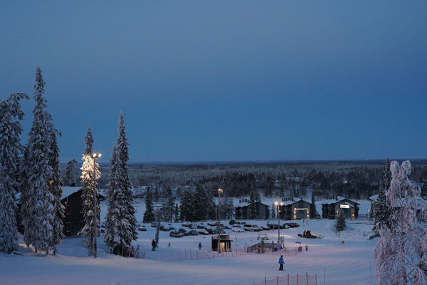 ruka station ski finlande vue