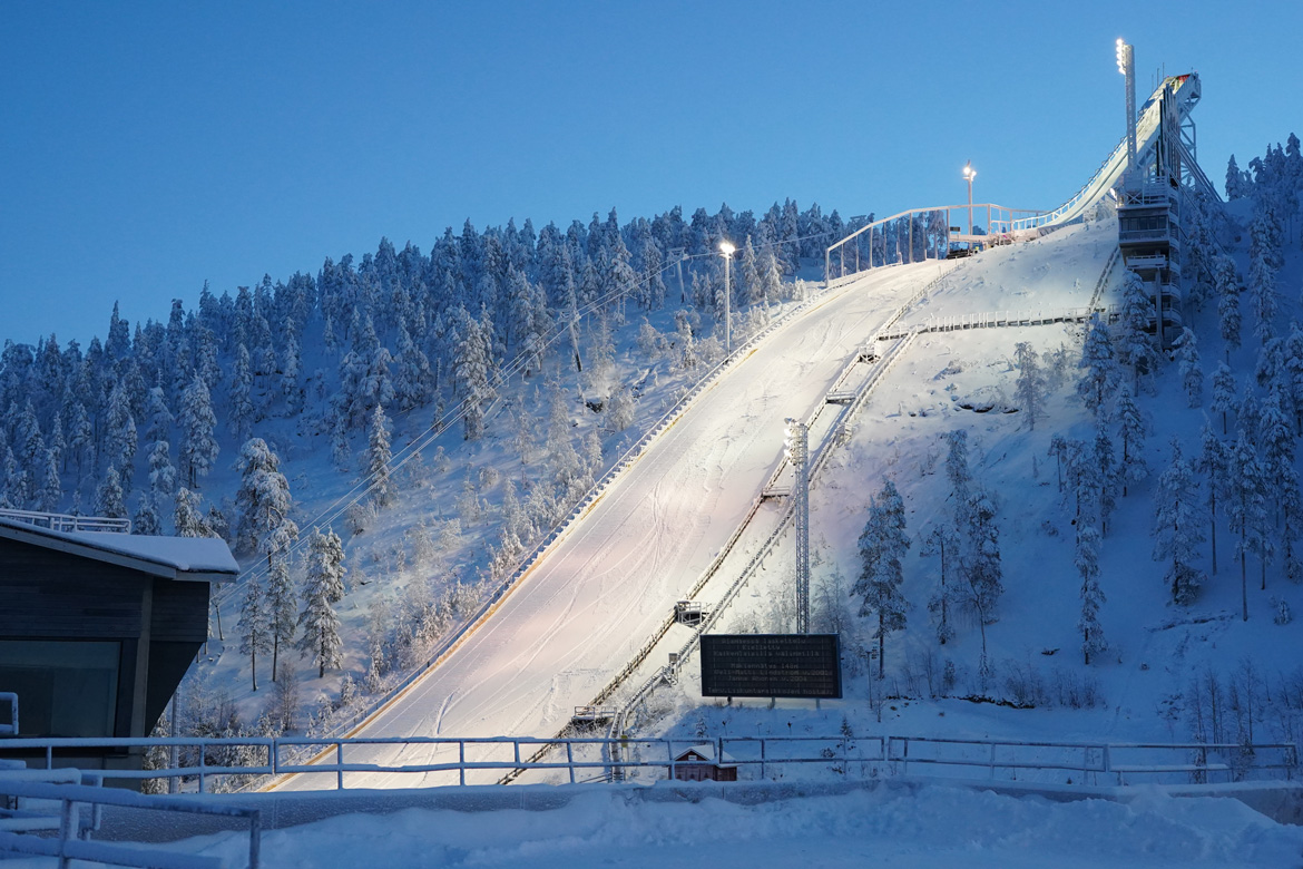 ruka station ski finlande
