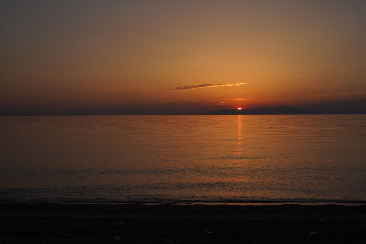 Awaji coucher de soleil plage