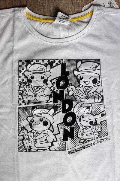 Pokémon Center Londres t-shirt exclusif pikachu