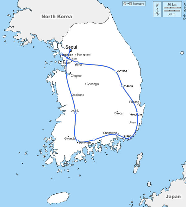 itinéraire complet 3 semaines Corée du Sud